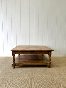 A Vintage English Country Pine Coffee Table