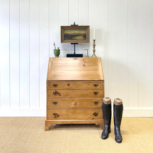 A Vintage English Pine Drop Front Desk