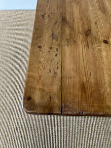 A Vintage English Country Pine Coffee Table
