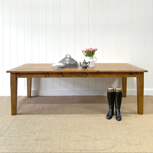 A Monumental Vintage 8ft English Pine Farmhouse Table