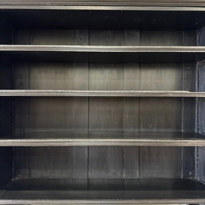 A 19th Century Ebonized French Open Bookcase