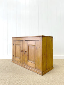 Antique English Pine Cupboard Sideboard