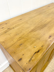 Antique English Pine Cupboard Sideboard