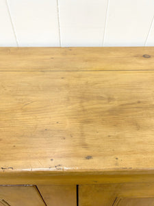 Antique English Pine Cupboard Sideboard