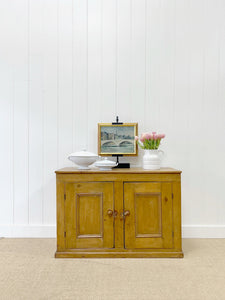 Antique English Pine Cupboard Sideboard