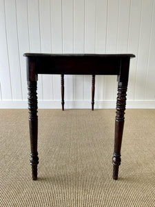 A Large Antique  6ft English Mahogany Hunt Table or Console Table