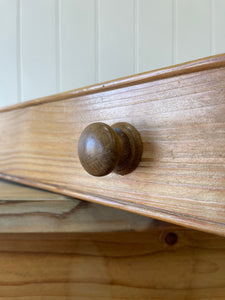 Vintage English Country Pine Waxed 5ft Dining Harvest Table