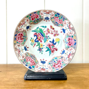 An Antique Chinese Famille Rose "Peony" Plate 18th Century
