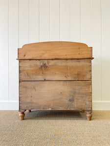 An English Pine Chest of Drawers Dresser with Gallery c1880