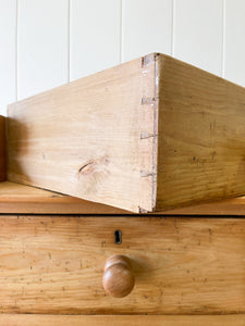 An English Pine Chest of Drawers Dresser with Gallery c1880