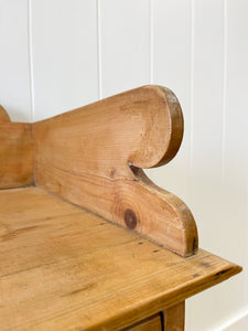 An English Pine Chest of Drawers Dresser with Gallery c1880