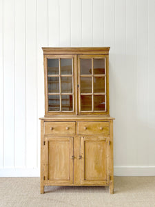 A 19th Century English Pine Bookcase Cabinet or Hutch