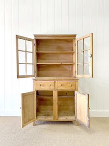 A 19th Century English Pine Bookcase Cabinet or Hutch