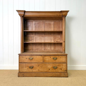 A 19th Century English Pine Open Housekeeper's Cupboard