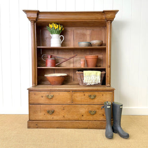 A 19th Century English Pine Open Housekeeper's Cupboard