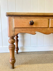 Antique English Country Pine Console Table or Sideboard with Drawers c1890