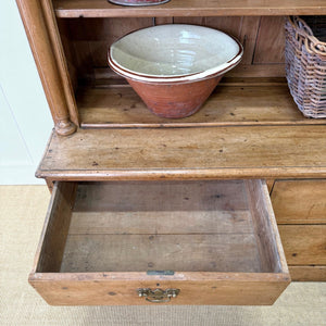 A 19th Century English Pine Open Housekeeper's Cupboard