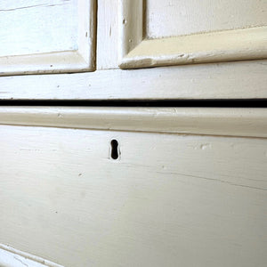 An Antique English Yellow Painted Pine Chest of Drawers Dresser c1890
