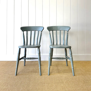 A Vintage Pair of 2 Slat Back Chairs