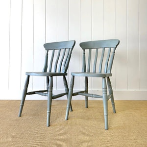 A Vintage Pair of 2 Slat Back Chairs