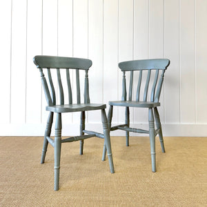 A Vintage Pair of 2 Slat Back Chairs