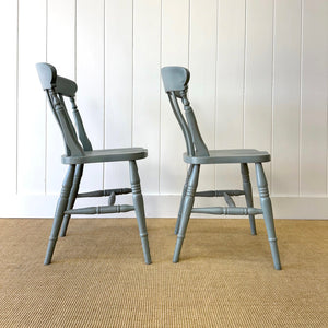A Vintage Pair of 2 Slat Back Chairs