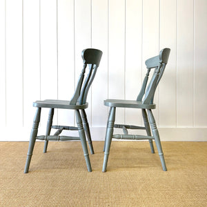 A Vintage Pair of 2 Slat Back Chairs