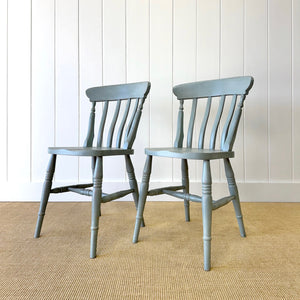 A Vintage Pair of 2 Slat Back Chairs