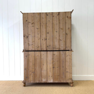 A 19th Century English Pine Bookcase Cabinet or Hutch