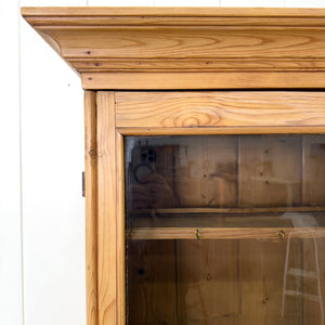 A 19th Century English Pine Bookcase Cabinet or Hutch