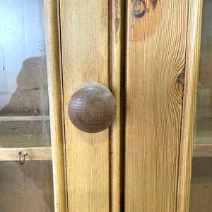A 19th Century English Pine Bookcase Cabinet or Hutch