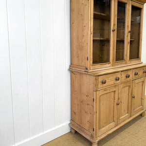 A 19th Century English Pine Bookcase Cabinet or Hutch