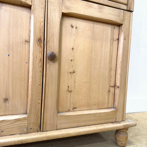 A 19th Century English Pine Bookcase Cabinet or Hutch