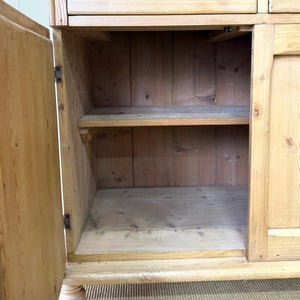 A 19th Century English Pine Bookcase Cabinet or Hutch