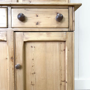 A 19th Century English Pine Bookcase Cabinet or Hutch