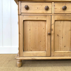 A 19th Century English Pine Bookcase Cabinet or Hutch