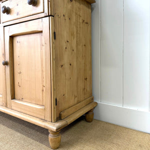A 19th Century English Pine Bookcase Cabinet or Hutch