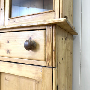A 19th Century English Pine Bookcase Cabinet or Hutch