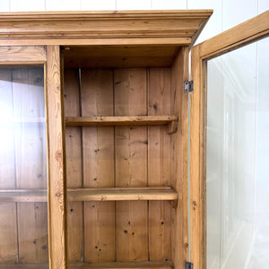 A 19th Century English Pine Bookcase Cabinet or Hutch