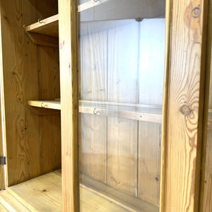 A 19th Century English Pine Bookcase Cabinet or Hutch