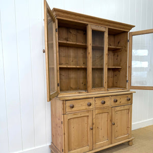 A 19th Century English Pine Bookcase Cabinet or Hutch