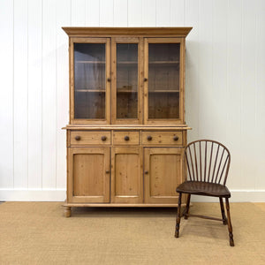 A 19th Century English Pine Bookcase Cabinet or Hutch