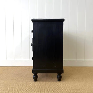 An Ebonized English Pine Chest of Drawers Dresser c1890