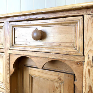 An English Country 7 Drawer Pine Buffet or Sideboard