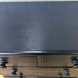 An Ebonized English Pine Chest of Drawers Dresser c1890