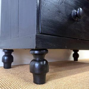 An Ebonized English Pine Chest of Drawers Dresser c1890
