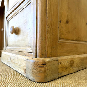 An English Country 7 Drawer Pine Buffet or Sideboard