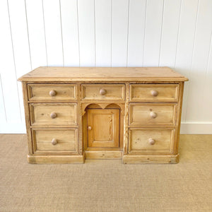 An English Country 7 Drawer Pine Buffet or Sideboard