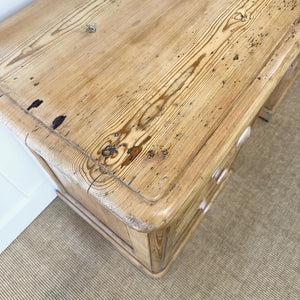 An English Country 7 Drawer Pine Buffet or Sideboard