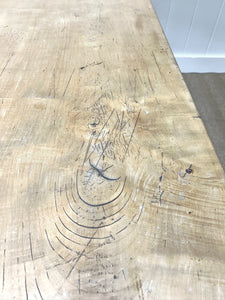 An Antique English 6.5 ft Sycamore Baker's Dining Table